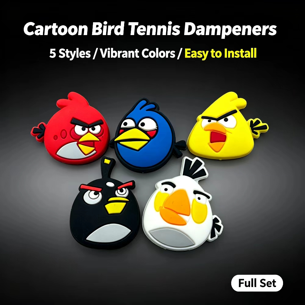 Badminton Anime - 5PCS Cartoon Vogelvorm Tennis Trillingsdemper Zachte